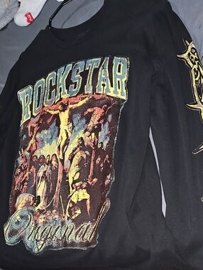 Rockstar Original Black Graphic Long-Sleeve Shirt